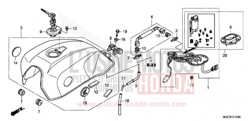 RESERVOIR A CARBURANT/POMPE A CARBURANT CB1100AD de 2013